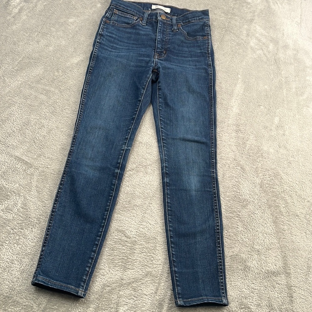 Madewell 24, 00 10" High‎ Rise Skinny Dark Blue Denim Jeans